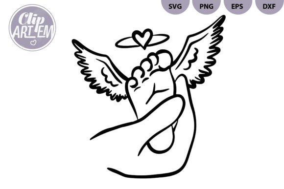 Download Angel Feet Baby Cricut Cutting SVG File - Cricut cutting Collection