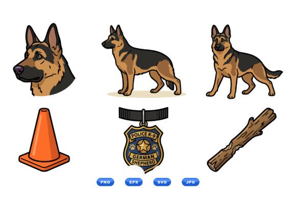 Download German Shepherd Dog Vector Art - Dog vector Collection