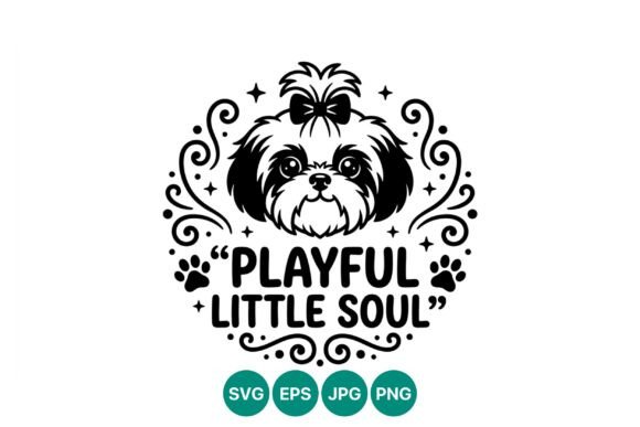 Download Playful Little Soul Shih Tzu Dog Vector - Dog vector Collection
