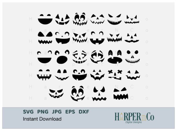 Download Halloween Pumpkin Face SVG, Template PNG - Svg Collection