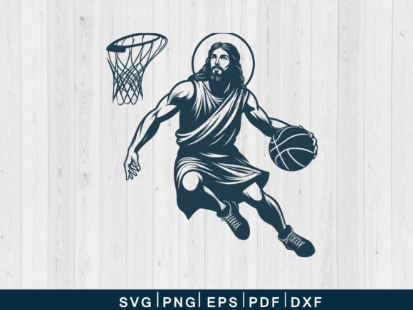 Download Jesus Playing Basketball Svg Vector File - Svg Collection