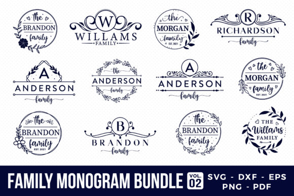 Download Family Monogram SVG Bundle Vol.2 - Svg Collection