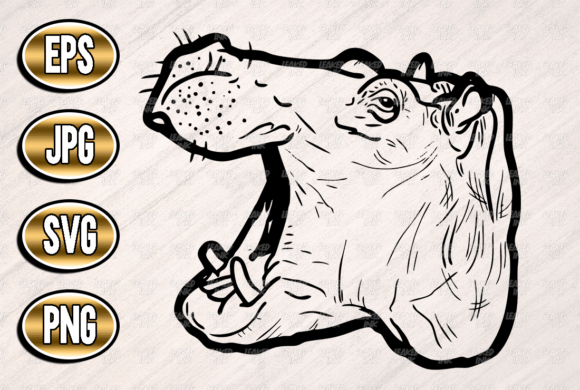 Download Hippo Illustration SVG - Svg Collection
