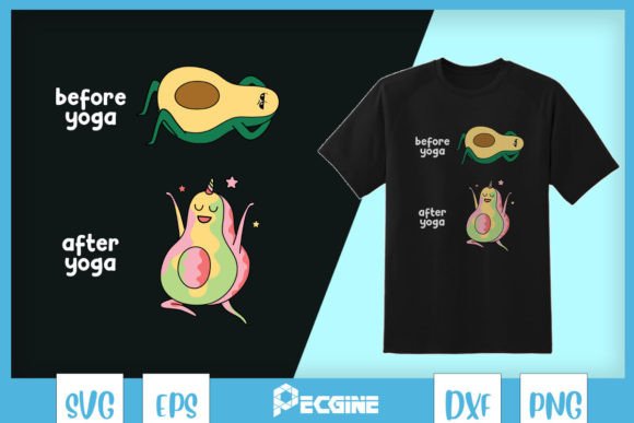 Download Before After Yoga Avocado SVG - Avocado svg Collection