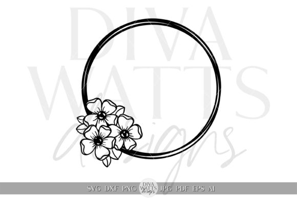 Download Contemporary Flower Wreath Artwork SVG - Svg Collection