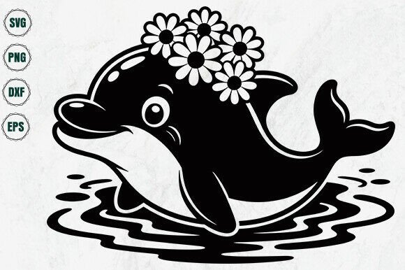 Download Cute Dolphin Svg Png Dxf Eps File - Svg Collection