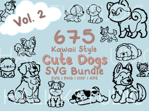 Download 675 Kawaii Cute Dogs SVG Illustrations - Svg Collection