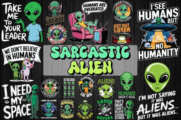 Download Sarcasm Alien SVG Bundle - Svg Collection