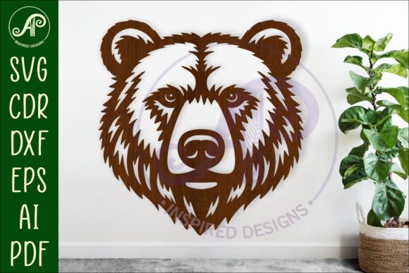 Download Bear Face Wall Art Sign, SVG File. - Svg Collection