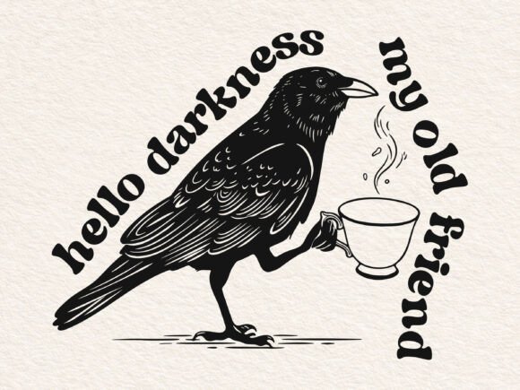Download Raven Crow Coffee Svg, Halloween Svg - Svg Collection