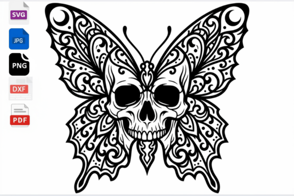 Download Skull Butterfly SVG Gothic Art Design - Svg Collection