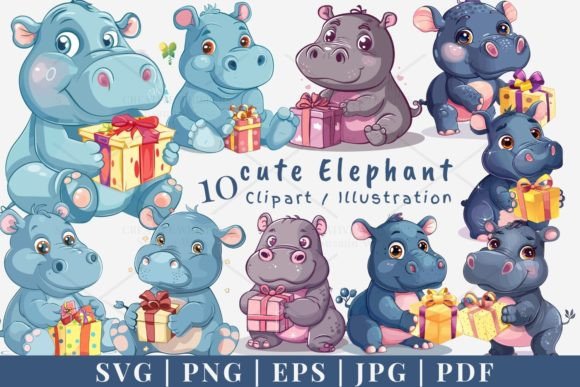 Download Cute Hippo Vector, SVG 1S-80 - Svg Collection