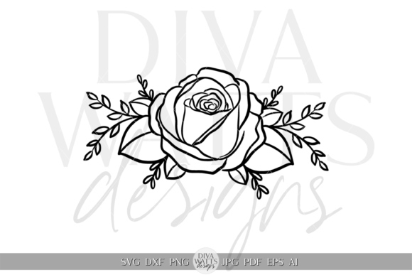 Download Single Rose Silhouette Artwork SVG - Svg Collection
