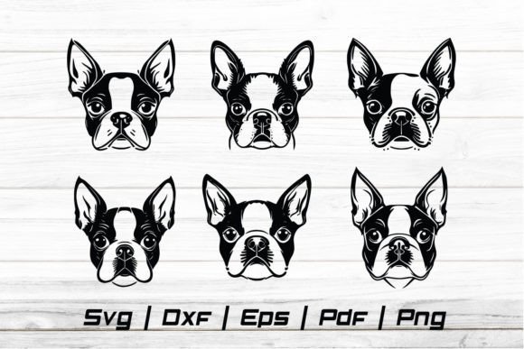 Download Boston Terrier Dog Head Svg Pet Cut File - Svg Collection