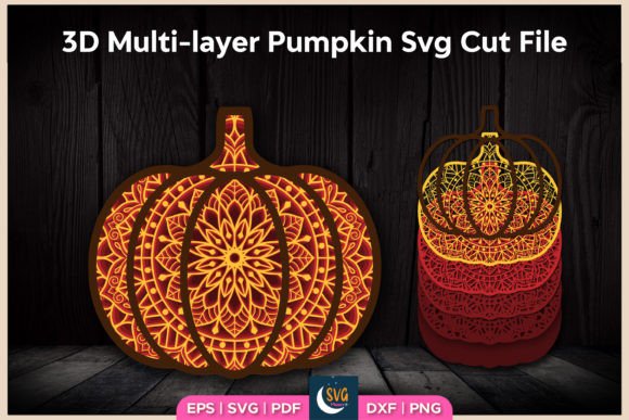 Download 3D Multi-layer Pumpkin Mandala Svg File - Svg Collection