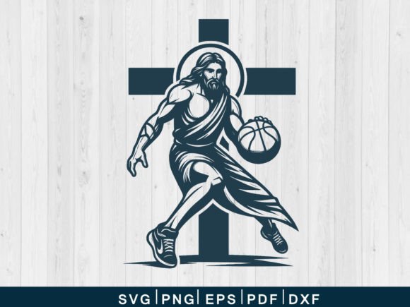 Download Jesus Playing Basketball Svg Vector File - Svg Collection