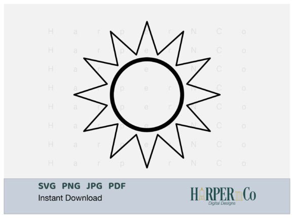 Download Sun Outline 1 SVG PNG Cut EPS File - Svg Collection