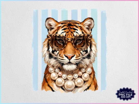 Download Preppy Glam Tiger Stripe PNG - Tiger Collection
