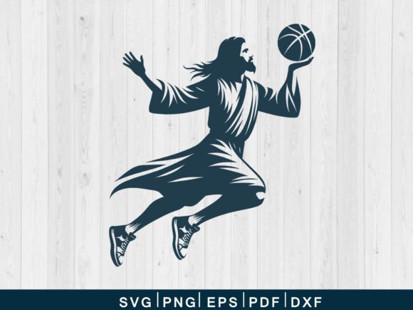 Download Jesus Playing Basketball Svg Vector File - Svg Collection
