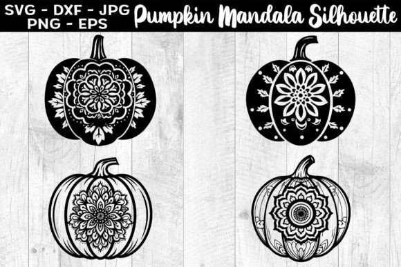 Download Pumpkin Mandala Silhouettes SVG EPS PNG - Svg Collection