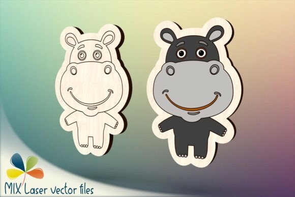 Download Cartoon Hippo Laser Cut File SVG - Svg Collection