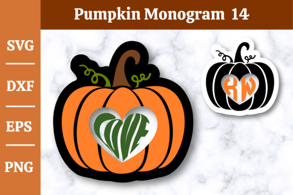 Download Pumpkin Monogram SVG,Fall, Halloween #14 - Svg Collection