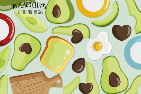Download Avocado SVG  Clipart | Set of 30 - Avocado svg Collection