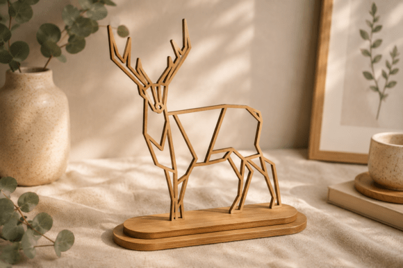 Download Deer Line Art Laser Cut SVG - Svg Collection
