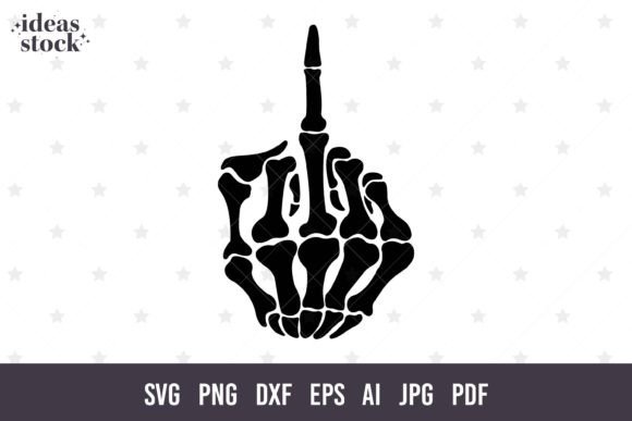 Download Middle Finger Skull Svg. Halloween Svg. - Svg Collection