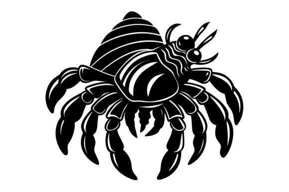 Download Cute Hermit Crab Silhouette Illustration - Hermit crab Collection