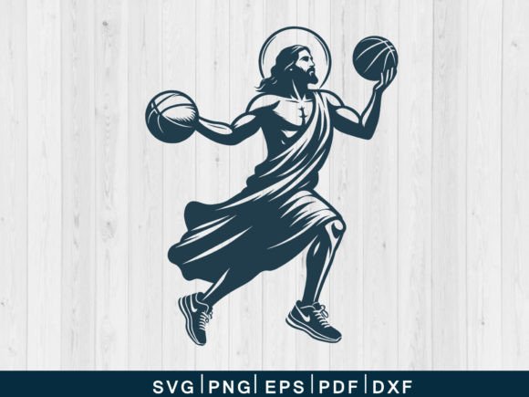 Download Jesus Playing Basketball Svg Vector File - Svg Collection
