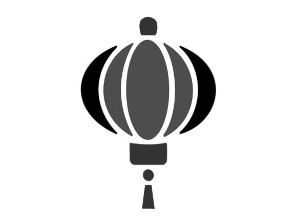 Download Monocrom Lampion Illustration Vector 2 - Monocrom Collection