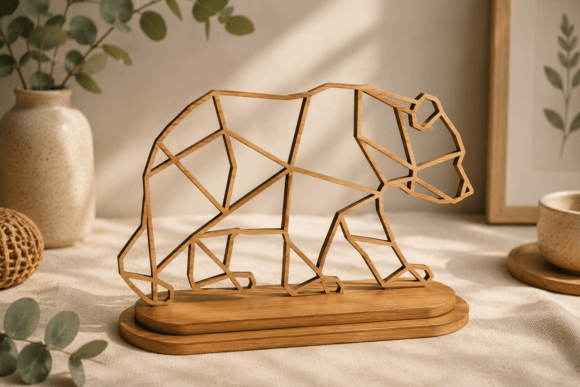 Download Bear Line Art Laser Cut SVG - Svg Collection