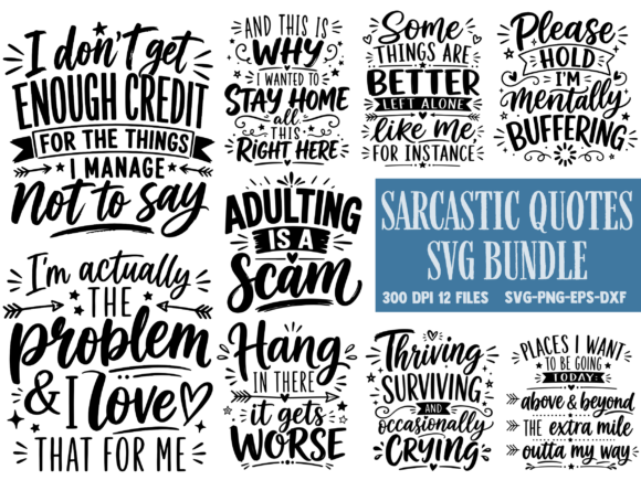 Download Sarcastic Quotes SVG Bundle - Svg Collection