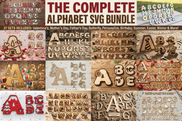 Download The Complete Alphabet SVG Bundle - Svg Collection