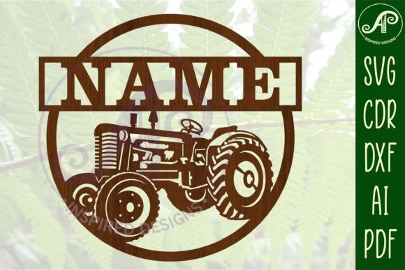Download Tractor Name Sign SVG Instant Download - Svg Collection