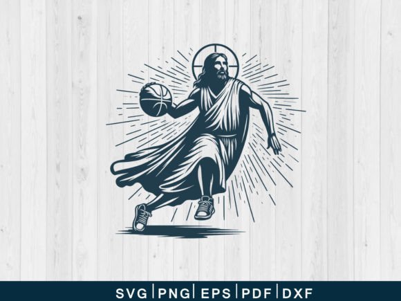 Download Jesus Playing Basketball Svg Vector File - Svg Collection