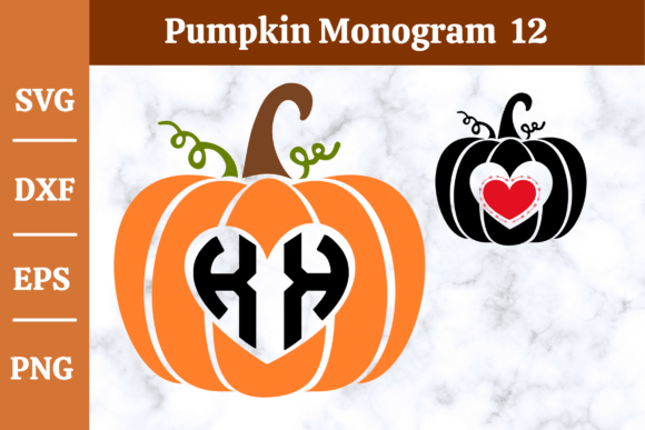 Download Pumpkin Monogram SVG,Fall, Halloween #12 - Svg Collection