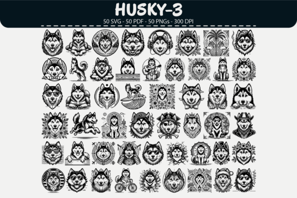 Download Husky Dog Vector Clipart – 50 Design - Dog vector Collection