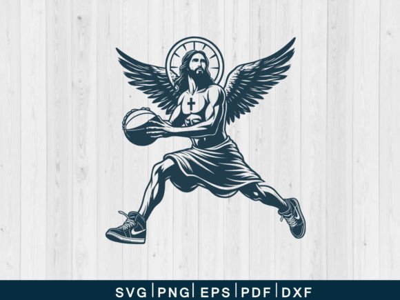 Download Jesus Playing Basketball Svg Vector File - Svg Collection