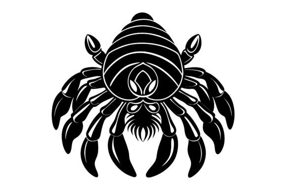 Download Cute Hermit Crab Silhouette Illustration - Hermit crab Collection