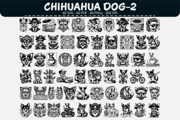 Download Chihuahua Dog Vector Clipart – 60 Design - Dog vector Collection