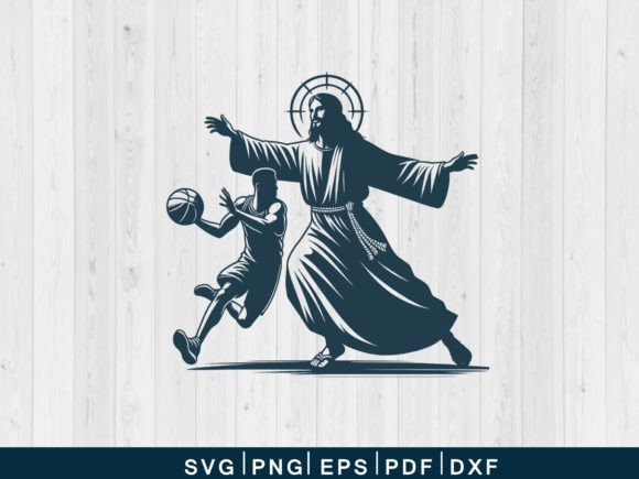 Download Jesus Playing Basketball Svg Vector File - Svg Collection