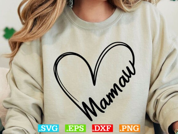 Download Mamaw Heart Svg, Instant Download - Svg Collection