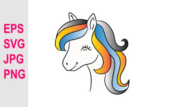 Download Cute Unicorn Vector Illustration SVG - Svg Collection