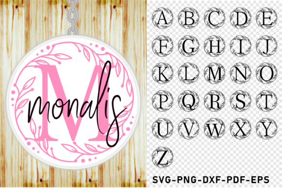 Download Round Monogram Letters SVG, Keychain SVG - Svg Collection