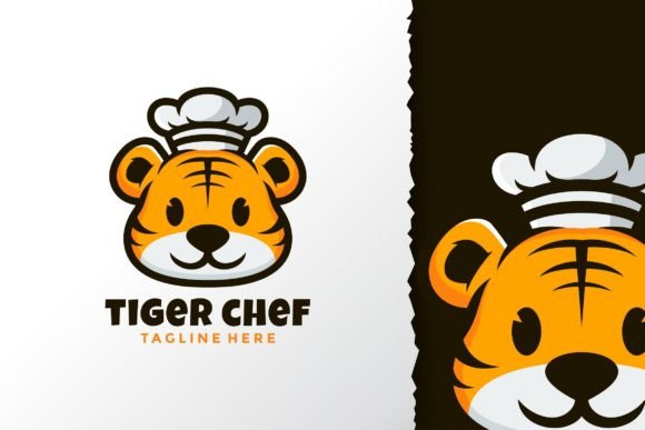 Download Chef Tiger Logo Design Vector Template - Tiger Collection