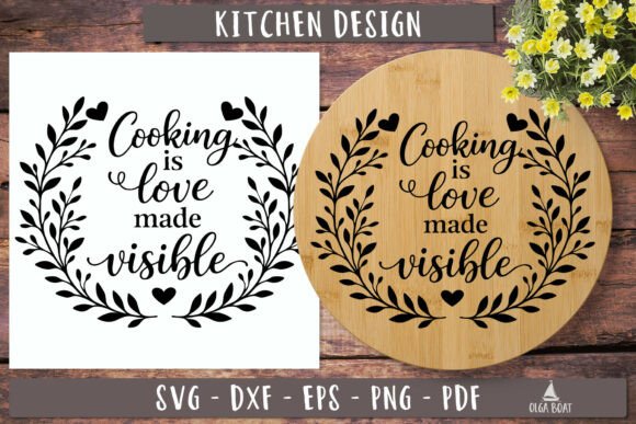 Download Cooking is Love SVG Kitchen Cutting Boar - Svg Collection