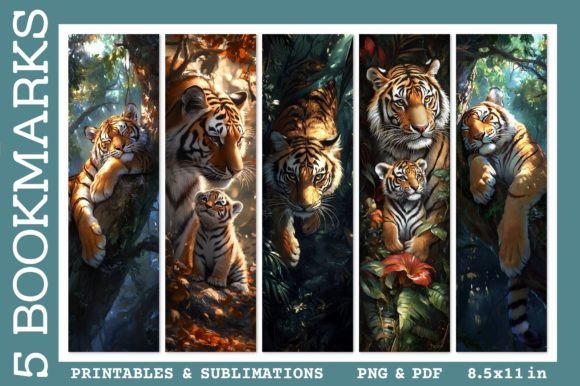 Download Tiger Baby Jungle Animals Bookmarks PNG - Tiger Collection