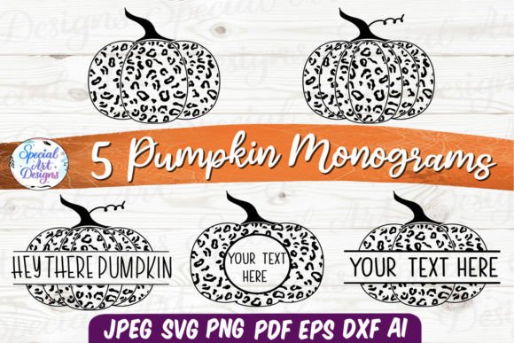 Download Leopard Pumpkin Monogram Svg Bundle - Svg Collection